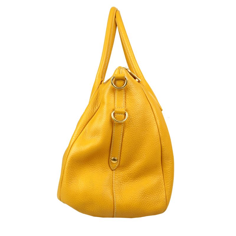 Bolsa-Prada-Couro-Amarela