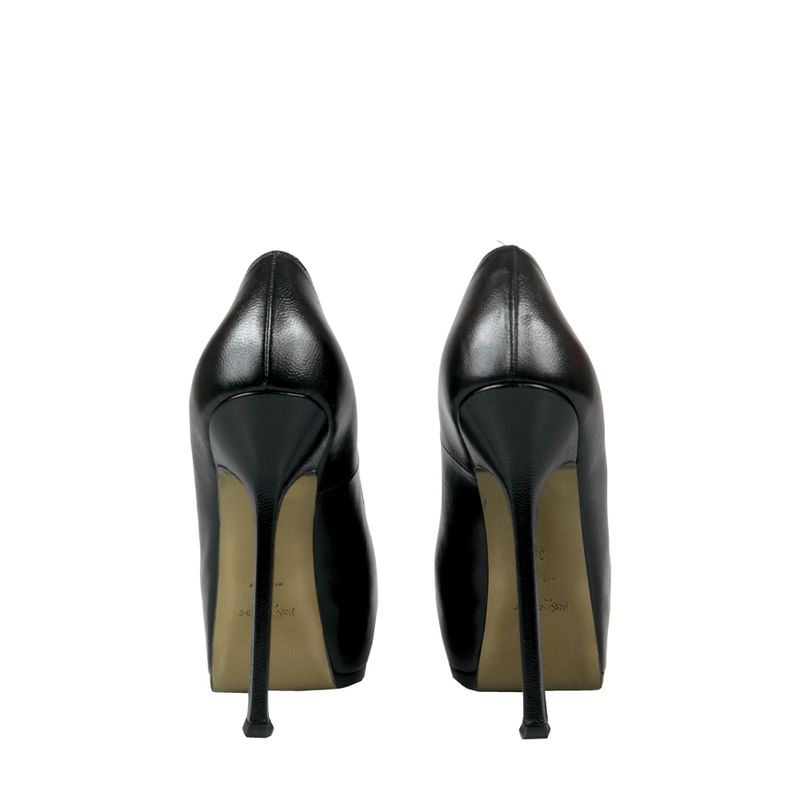 Pump-Saint-Laurent-Couro-Preto