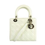 Bolsa-Christian-Dior-Lady-Dior-Verniz-Off-White