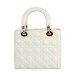 Bolsa-Christian-Dior-Lady-Dior-Verniz-Off-White