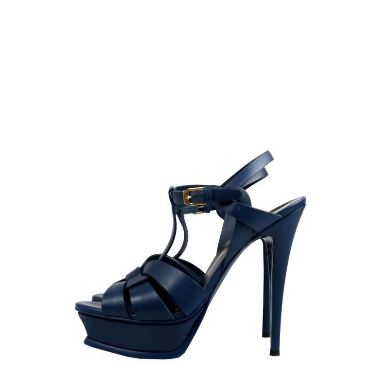 Sandalia-Saint-Laurent-Tribute-Couro-Azul