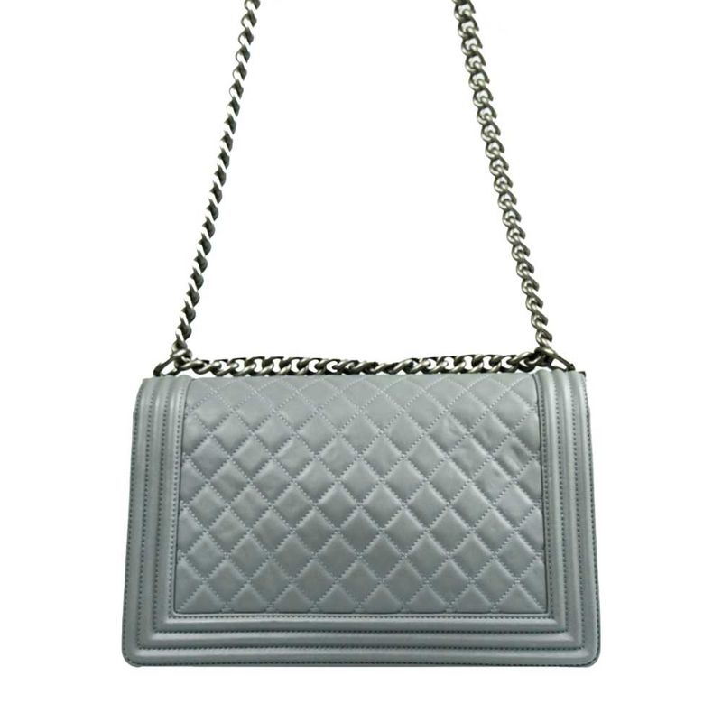 Bolsa-Chanel-Boy-Media-Cinza