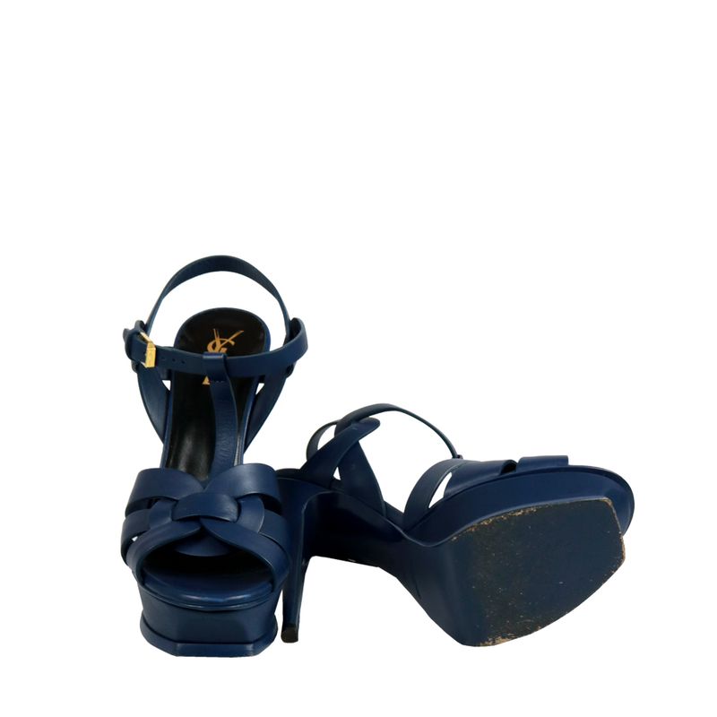 Sandalia-Saint-Laurent-Tribute-Couro-Azul
