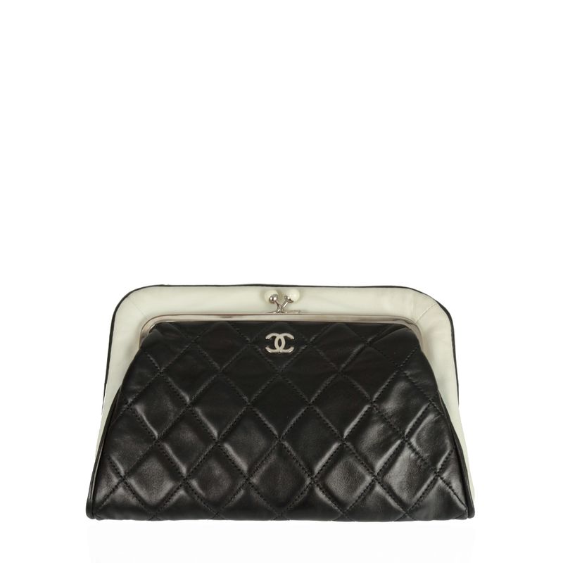Clutch-Chanel-Couro-Bicolor