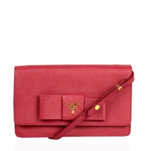 Bolsa Prada Lux Bow Saffiano Vermelha