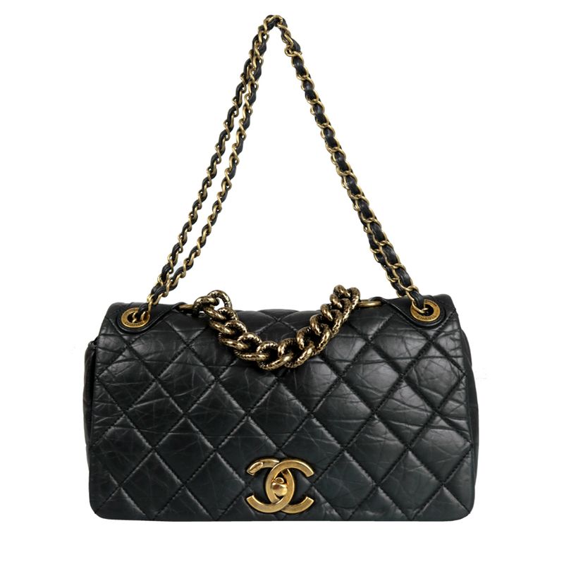Bolsa-Chanel-Matelasse-Couro-Preto