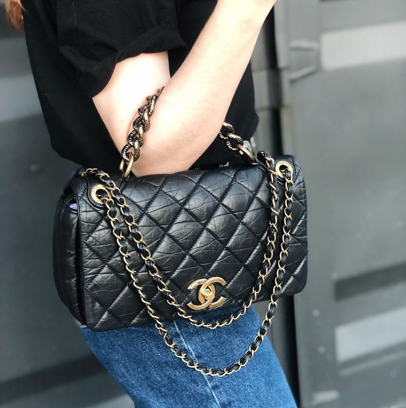 Bolsa-Chanel-Matelasse-Couro-Preto