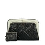 Clutch-Chanel-Couro-Bicolor