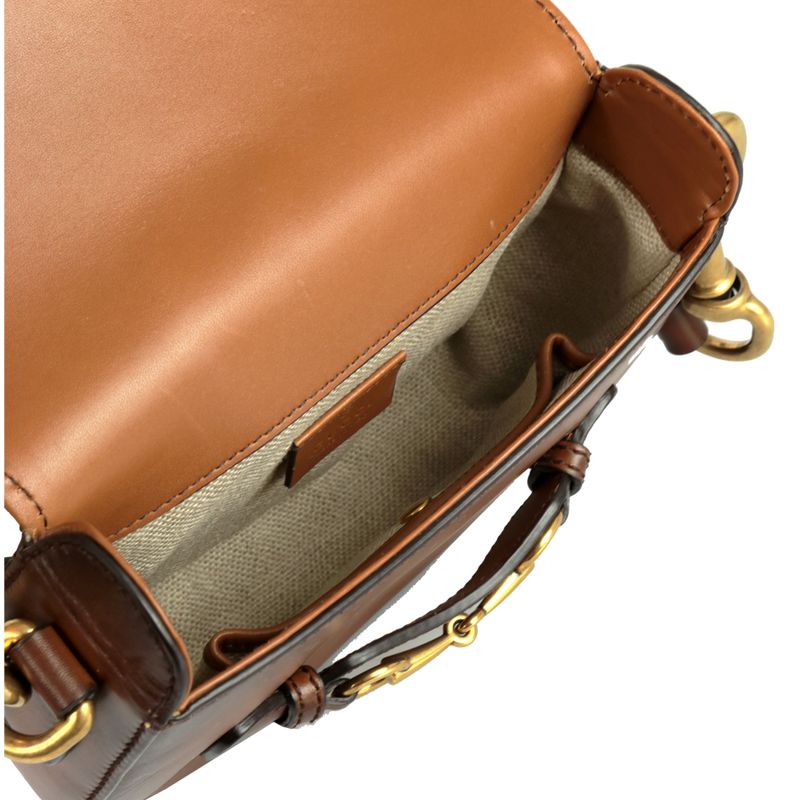 Bolsa-Gucci-Lady-Web-Couro-Marrom