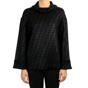 Blusa Preta Monograma Fendi