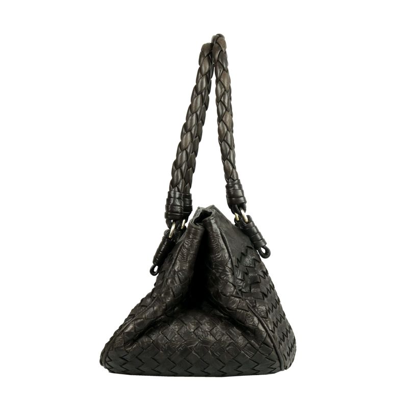 Bolsa-Bottega-Venetta-Couro-Preto-Vintage