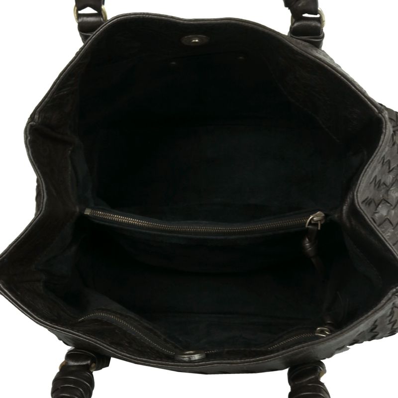 Bolsa-Bottega-Venetta-Couro-Preto-Vintage