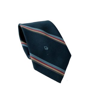 Gravata Christian Dior Listras Azul Vintage
