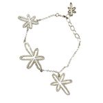 Pulseira-Swarovski-Flores-Prateada