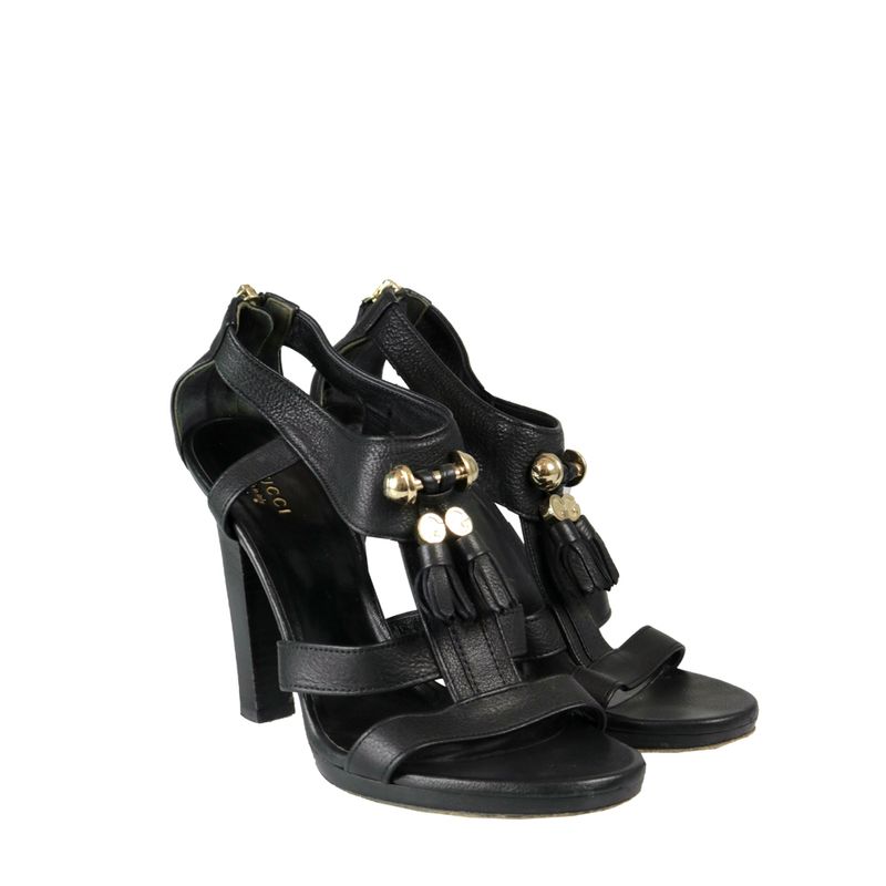 Sandalia-Gucci-Couro-Preto