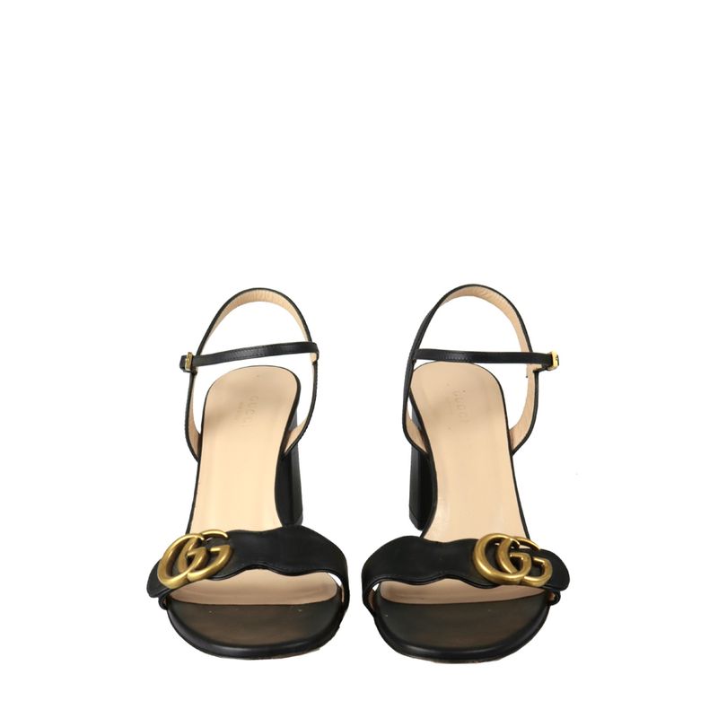 Sandalia-Gucci-Marmont-Couro-Preto