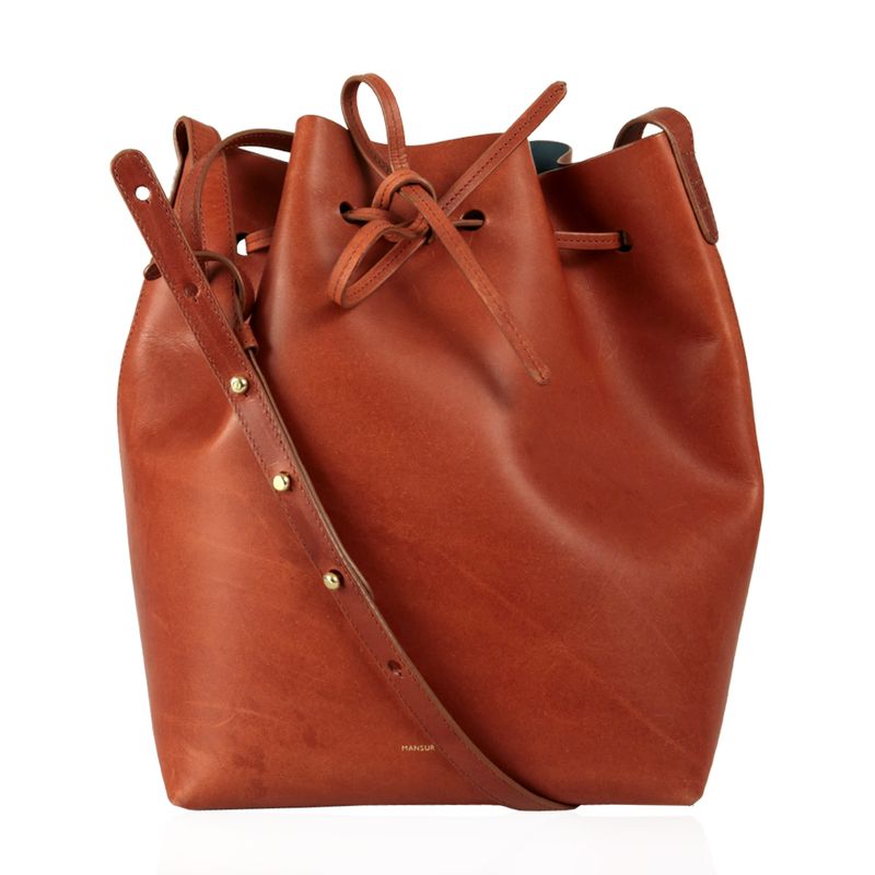 Bolsa-Mansur-Gavriel-Bucket-Marrom