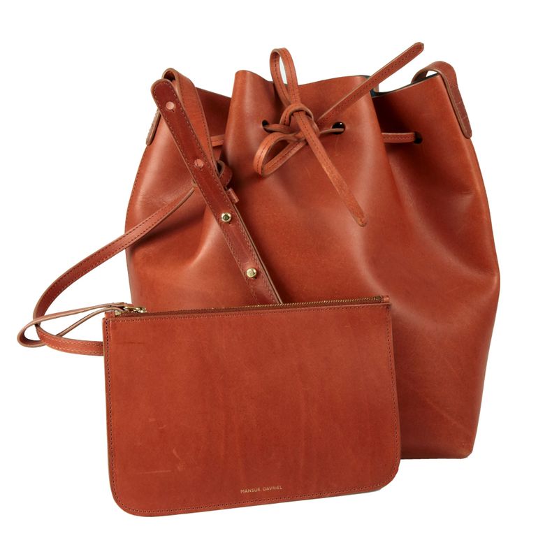 Bolsa-Mansur-Gavriel-Bucket-Marrom
