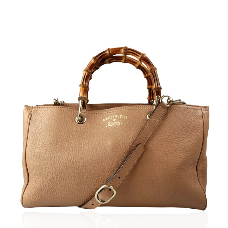Bolsa-Gucci-Bamboo-Couro-Nude