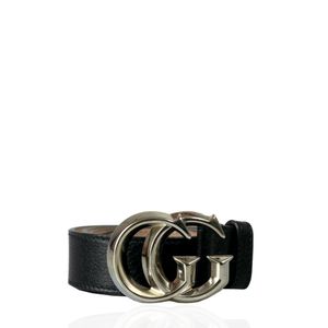 Cinto Gucci Marmont Couro Preto