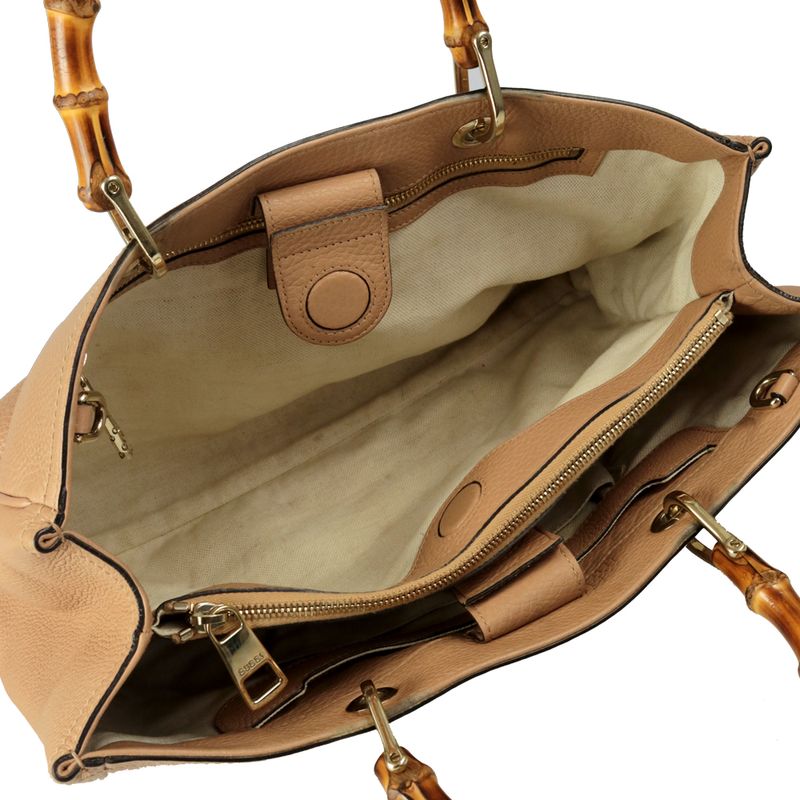 Bolsa-Gucci-Bamboo-Couro-Nude