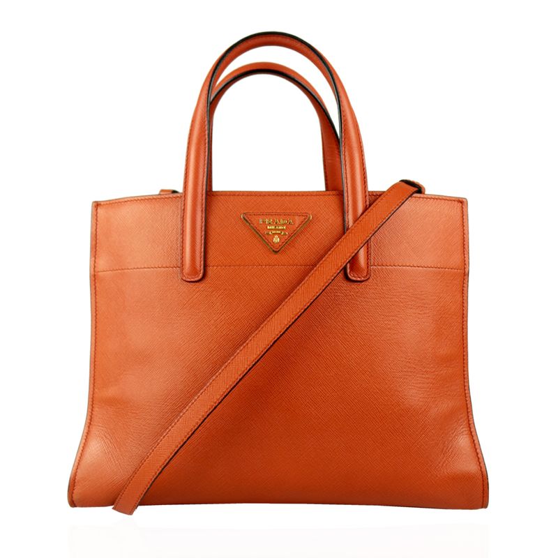 Bolsa-Prada-Saffiano-Shopper-Papaya-