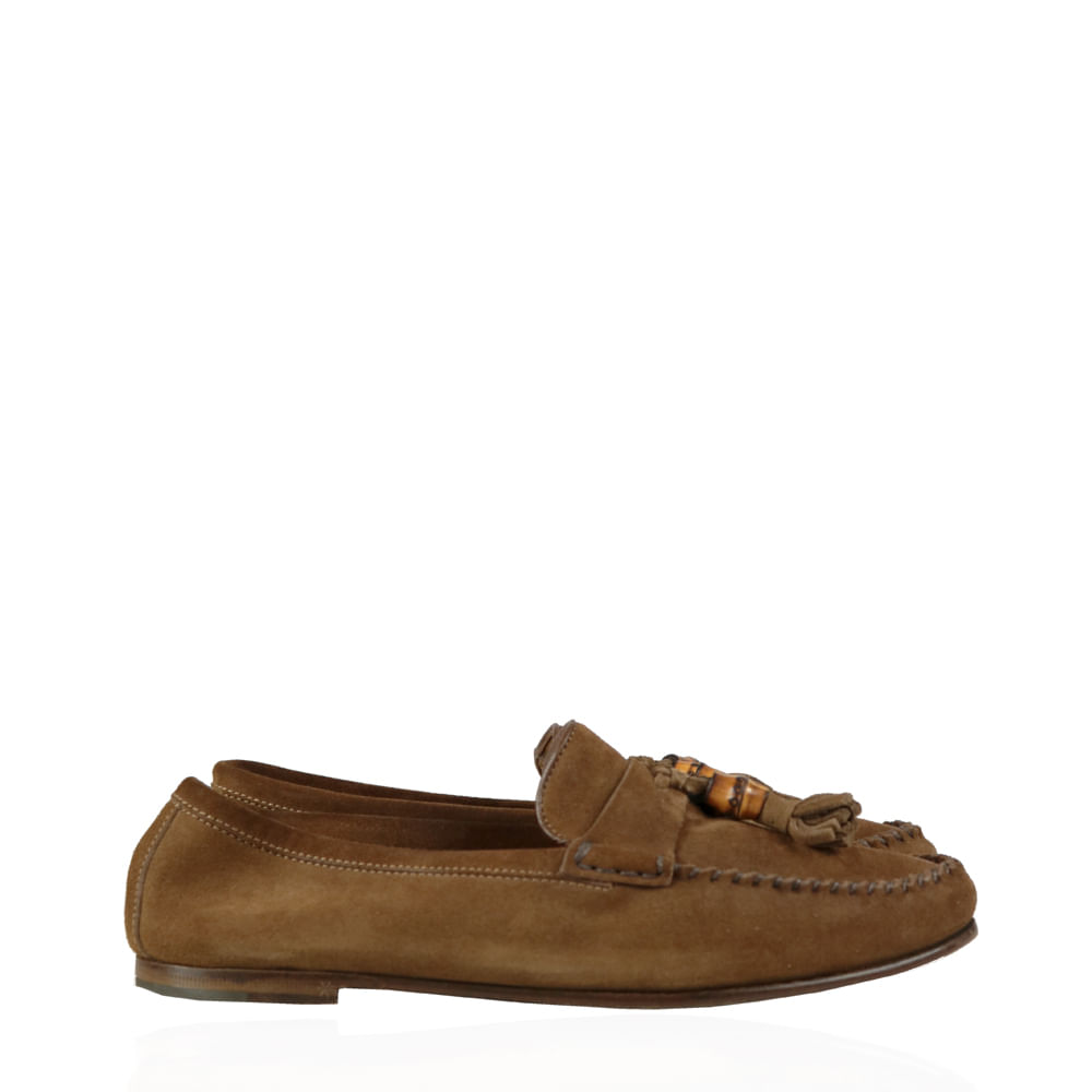 gucci tan suede loafers