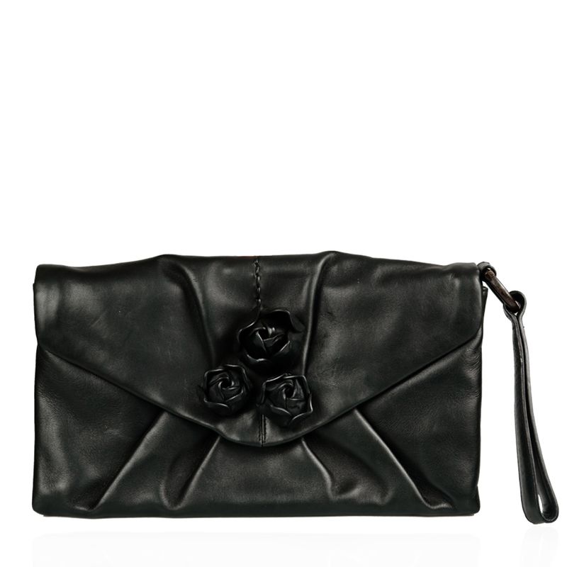 Clutch-Salvatore-Ferragamo-Couro-Preto