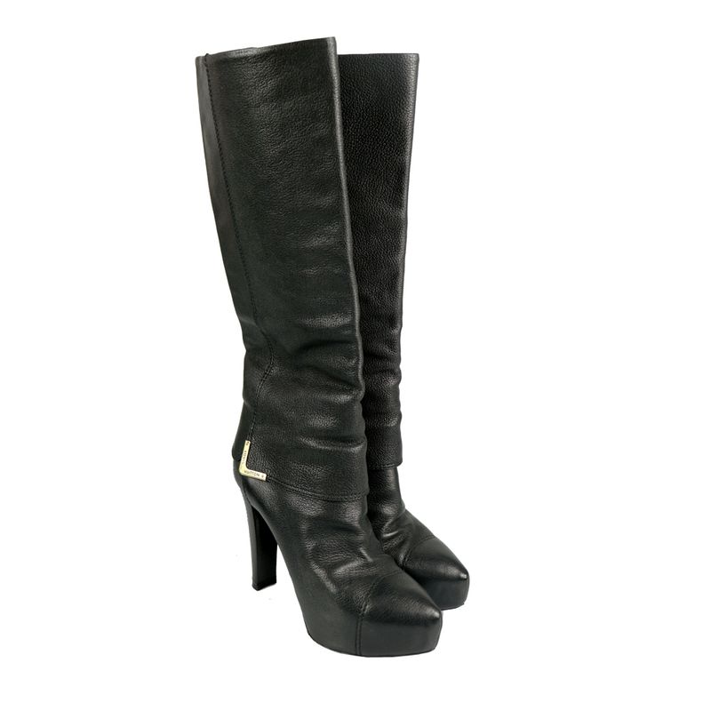 Bota-Louis-Vuitton-Couro-Preto