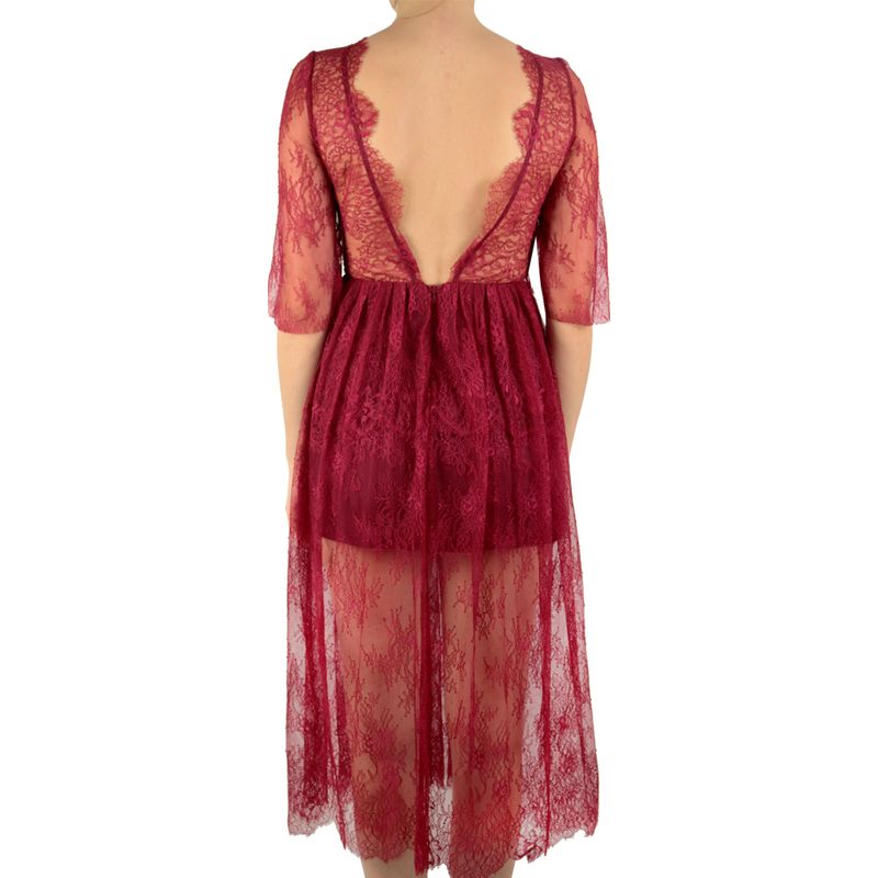 Vestido-Sandro-Renda-Vermelha