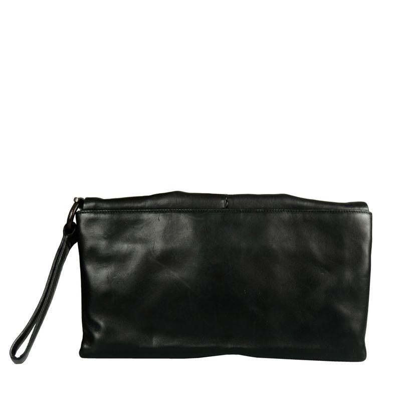 Clutch-Salvatore-Ferragamo-Couro-Preto