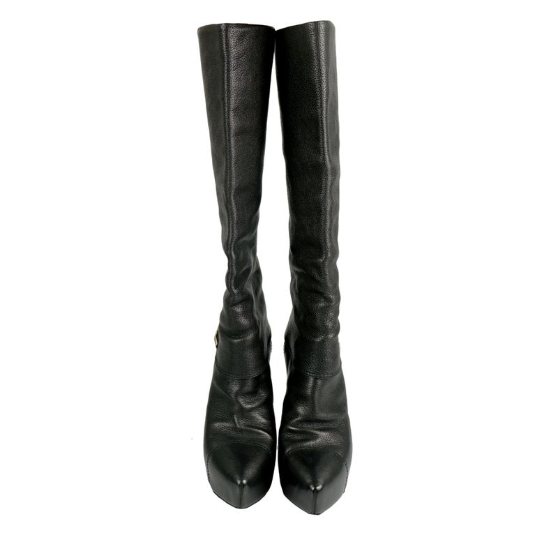 Bota-Louis-Vuitton-Couro-Preto