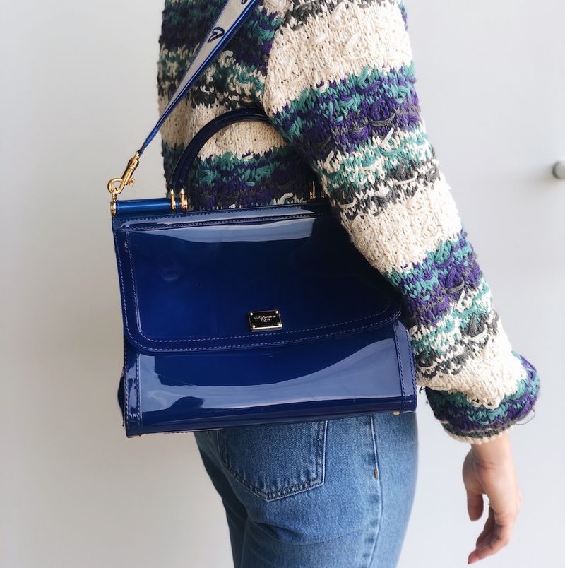61618-Bolsa-Dolce---Gabbana-Sicily-Silicone-Azul