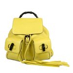 Mochila-Gucci-Bambu-Couro-Amarelo