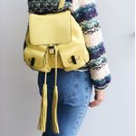 Mochila-Gucci-Bambu-Couro-Amarelo