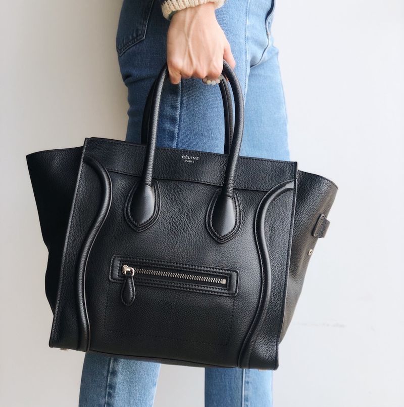 Bolsa-Celine-Luggage-Preta-Pequena