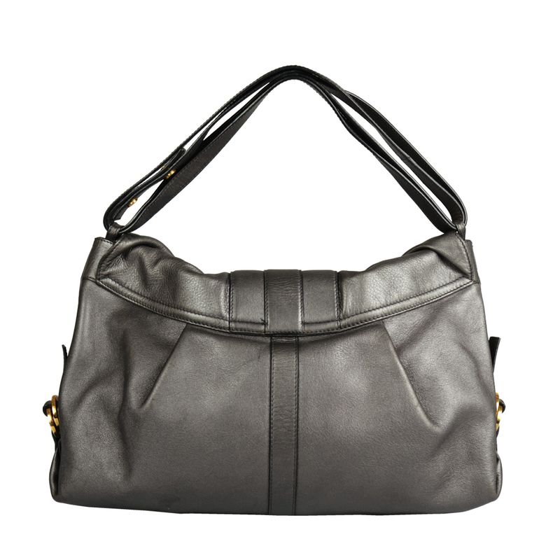Bolsa-Bulgari-Couro-Chumbo