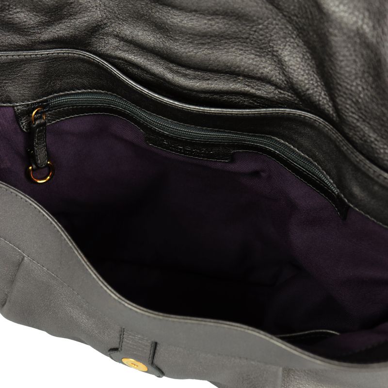 Bolsa-Bulgari-Couro-Chumbo