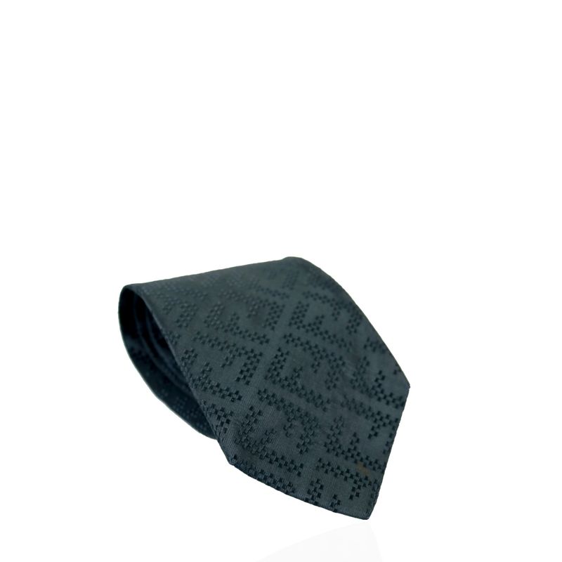 Gravata-Fendi-Monograma-Azul-Marinho