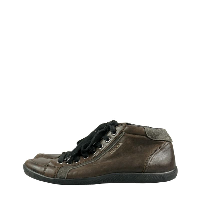 Tenis-Prada-Couro-Marrom