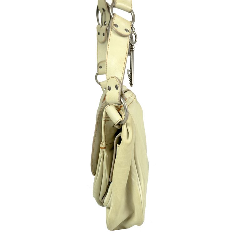 Bolsa-Christian-Dior-Saddle-Gaucho-Branca