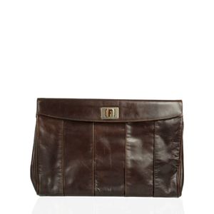 Clutch Salvatore Ferragamo Marrom Vintage