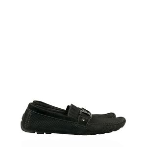Mocassim Louis Vuitton Camurça Xadrez Preto