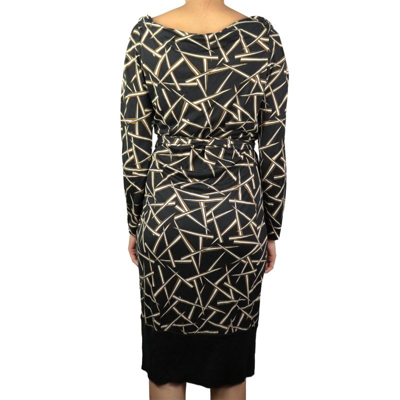Vestido-Diane-Von-Furstenberg-Preto-e-Bege