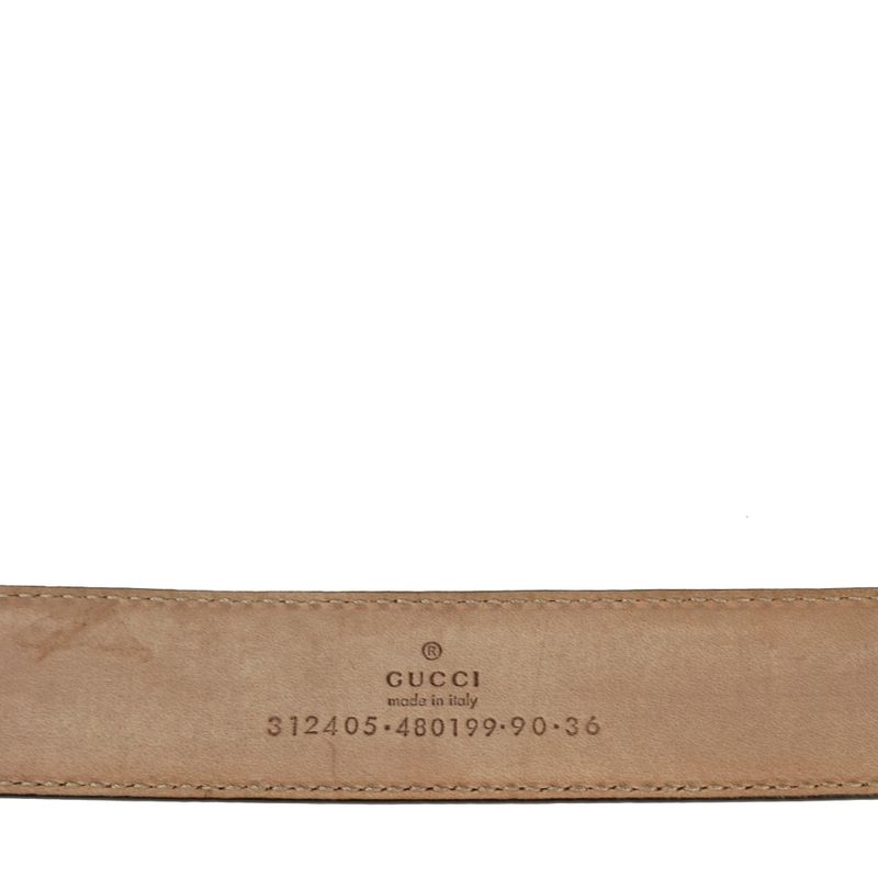 Cinto-Gucci-Couro-Marrom-Bambu