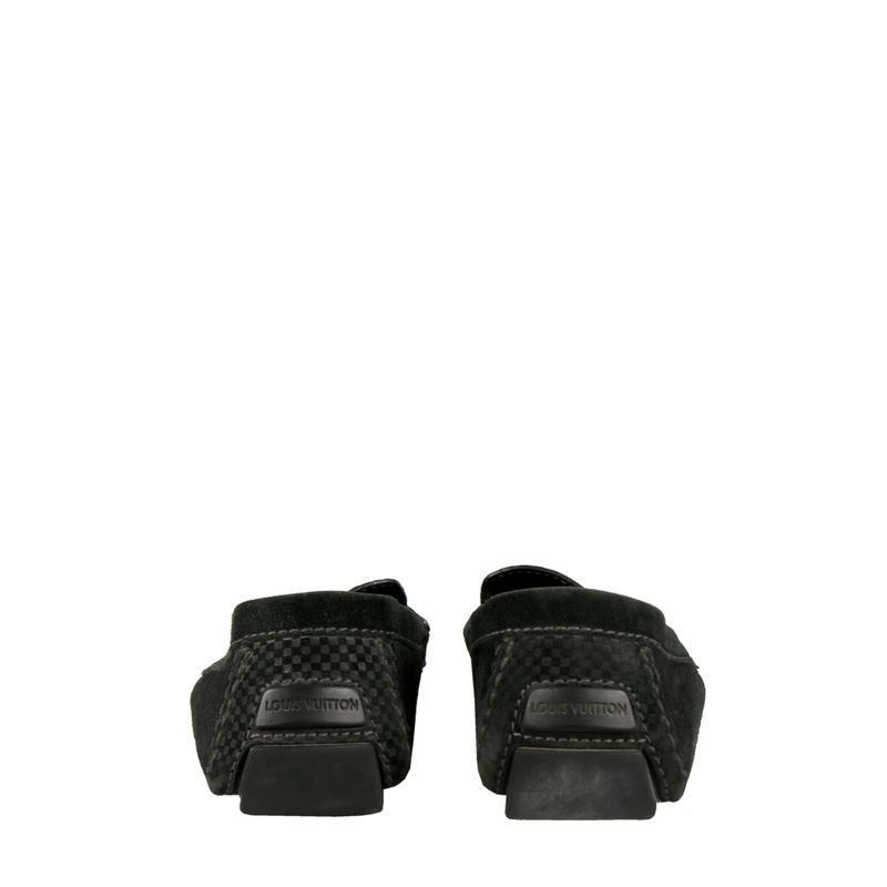 Mocassim-Louis-Vuitton-Camurca-Xadrez-Preto