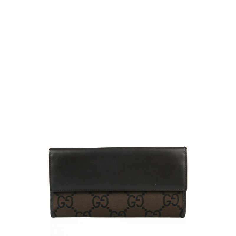 Carteira-Gucci-Monograma-Marrom