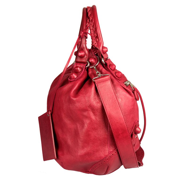 Bolsa-Balenciaga-Motorcross-Couro-Vermelho