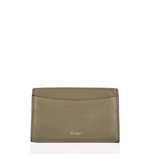 Porta Cartoes Cartier Couro Bege