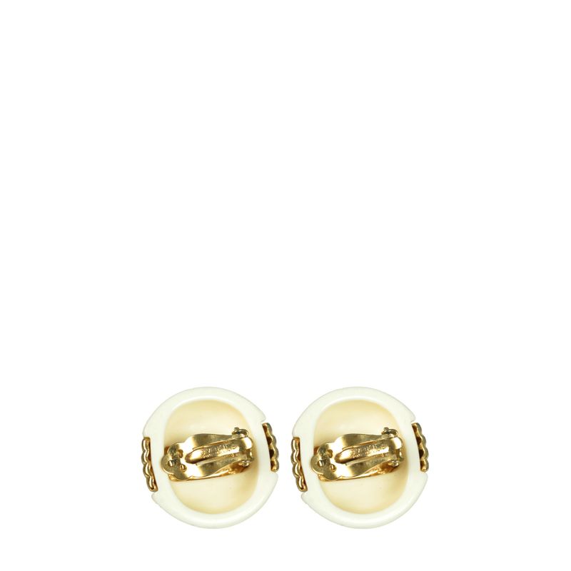 Brinco-de-Pressao-Givenchy-Resina-Branco-Vintage